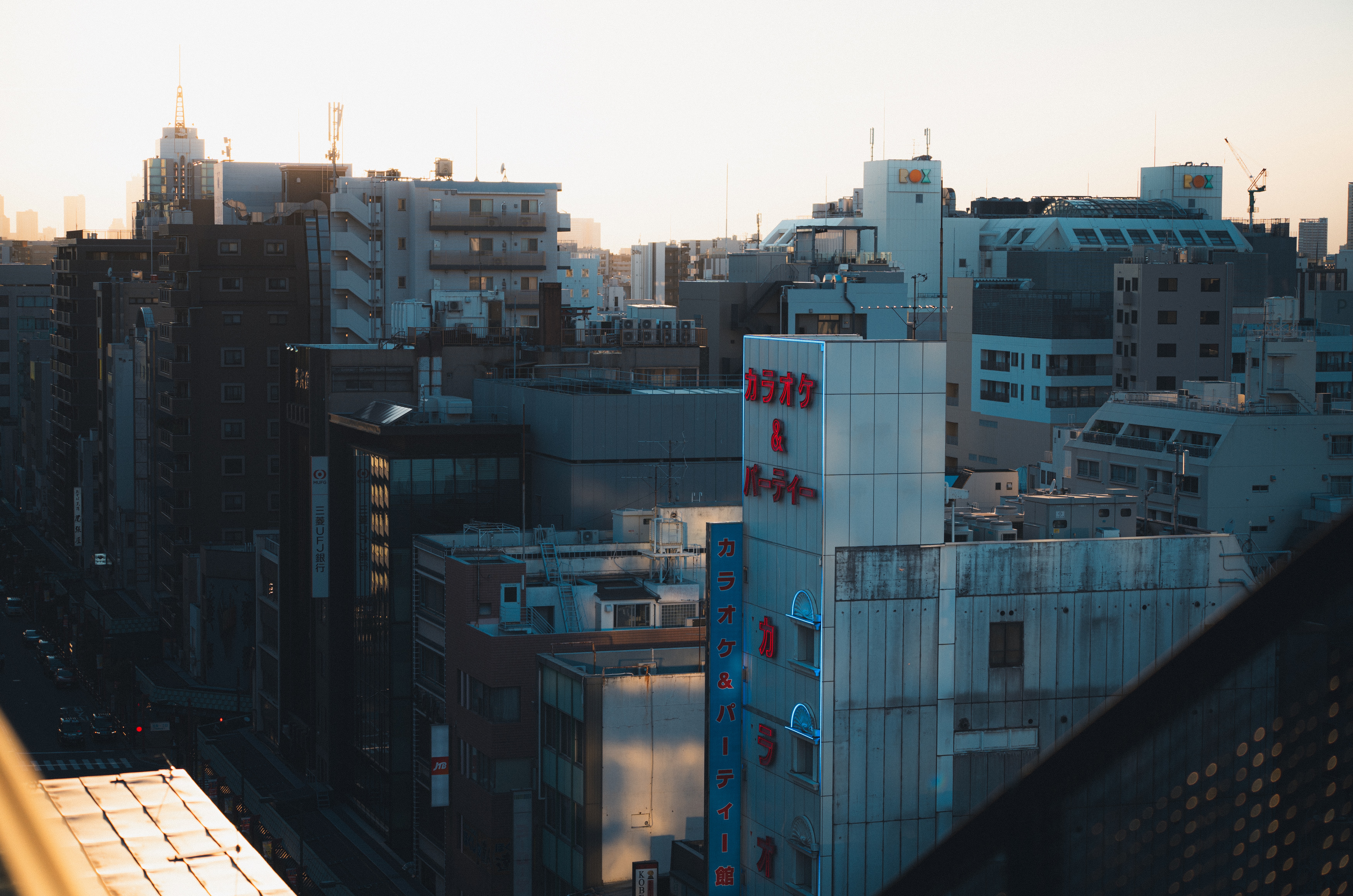 Tokyo buildings at dawn